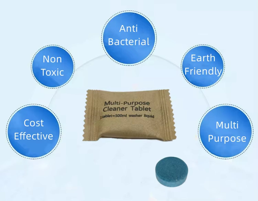Effervescent Multi-Surface Cleaning Tablets for Household Use