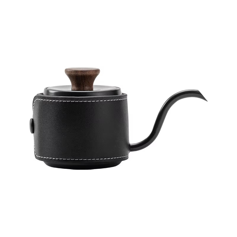 Stainless Steel Hand Brewed Coffee Pot with Hanging Ears, Portable Teapot for Outdoor Camping