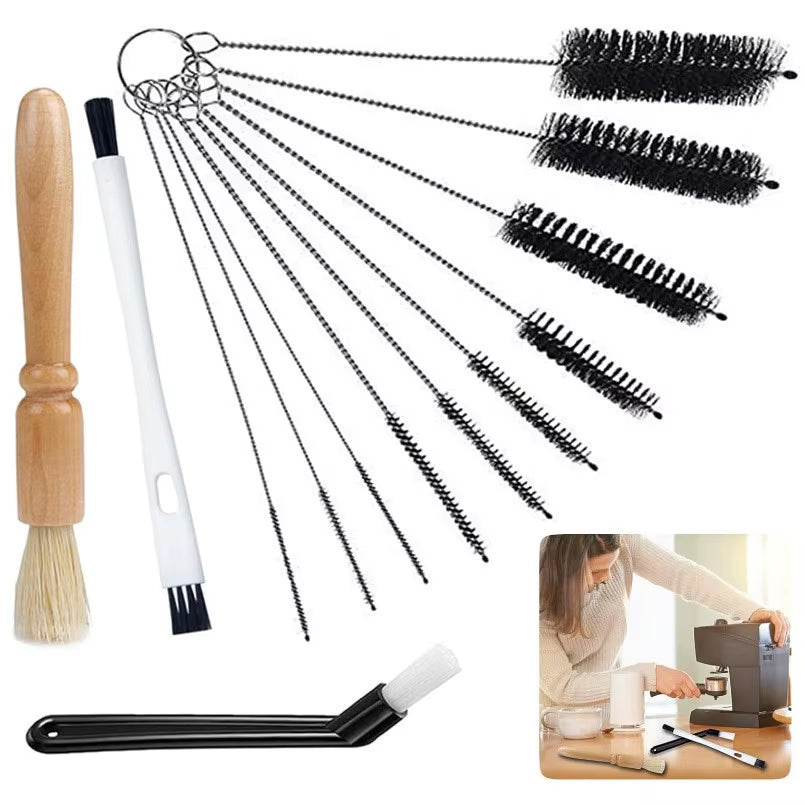 Multifunctional Coffee Machine Cleaning Brush Set for Professional Use in Coffee Shops