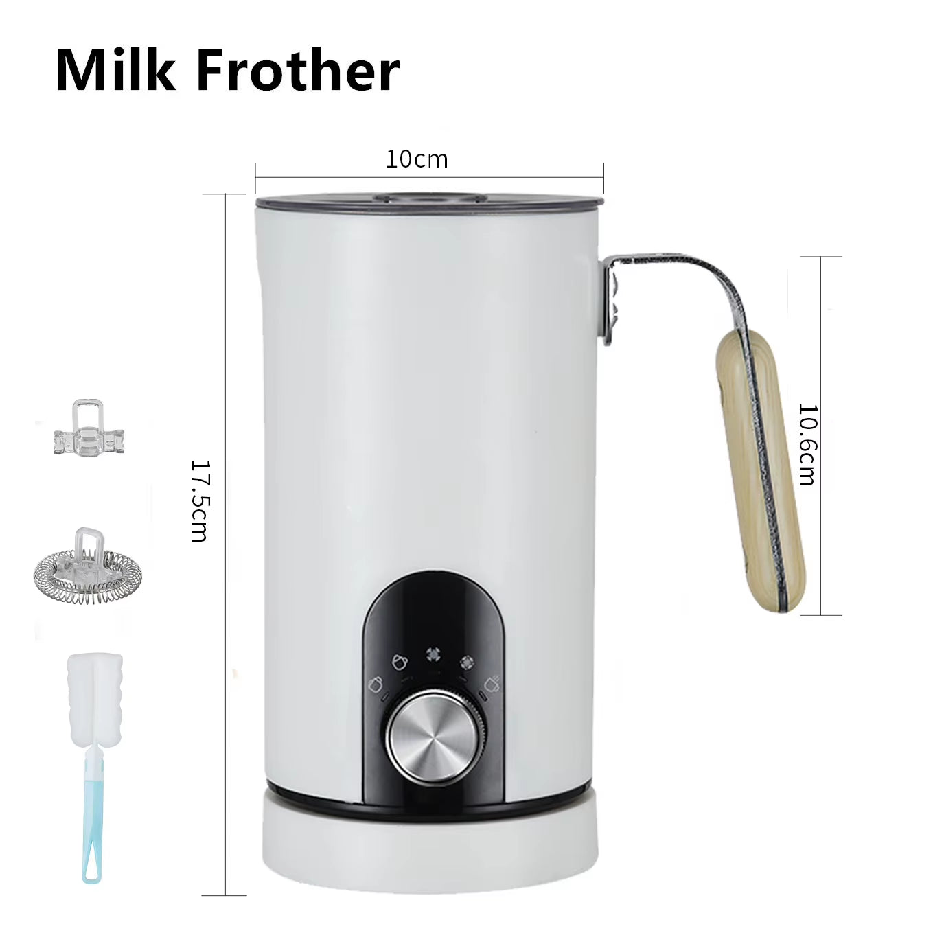 350ML Milk Steamer Dual Use Automatic Cold Foam Maker Espresso Barista Tools 4 Modes Electric Coffee White Milk Frother Machine