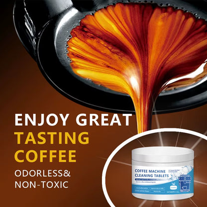 Oradess Espresso Machine Cleaning Tablets with Lemon Extract for Efficient Oil Residue Removal and Quick Descaling