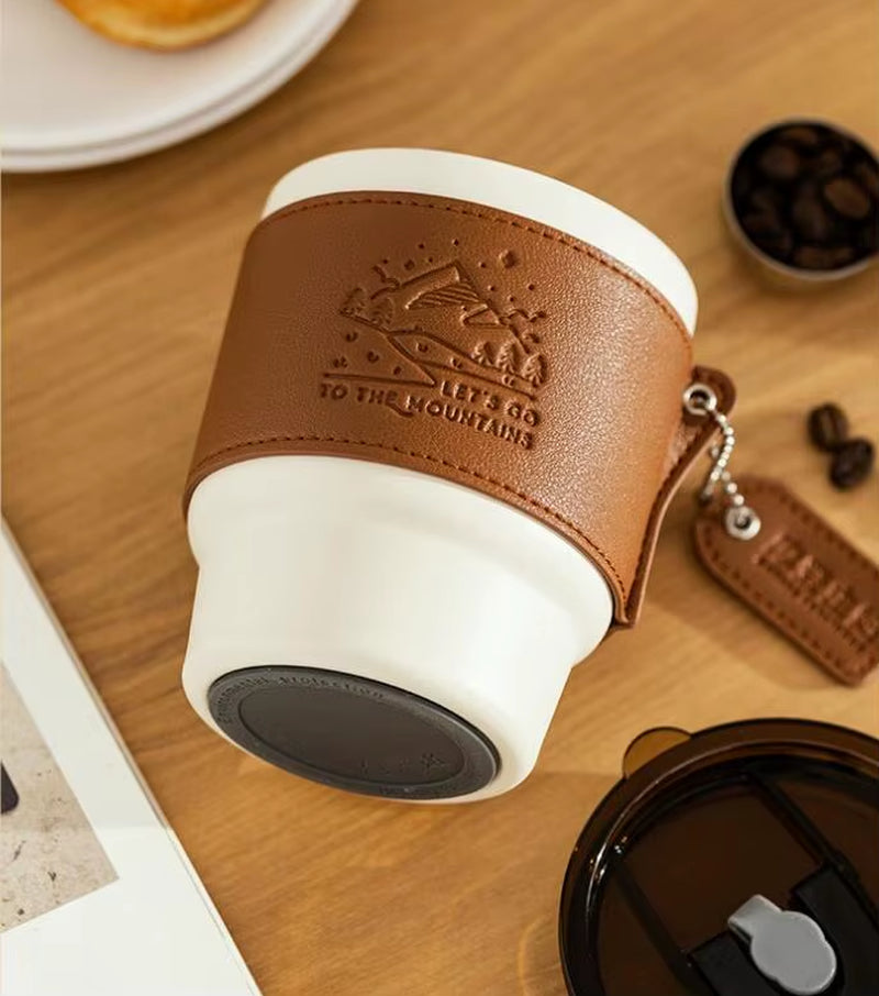 350ml Insulated Travel Coffee Mugs with Lids - Reusable Espresso Cups for Hot and Cold Beverages