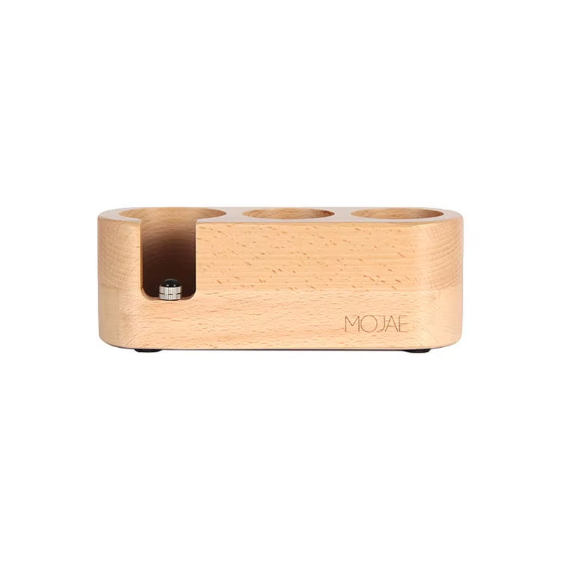 MOJAE 51mm Wooden Coffee Tamper Station with Three Holes - Coffee Tool Holder