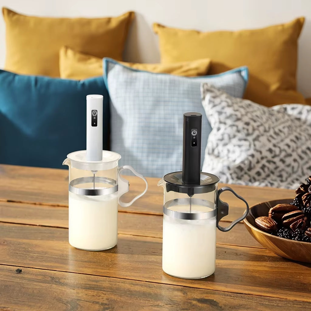 Fushida Automatic Handheld Electric Coffee and Milk Frother with Battery and USB Power Source