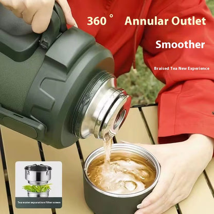 5000ml (169oz) High-Capacity Vacuum Flask - 316L Stainless Steel Thermal Jug for Outdoor Camping