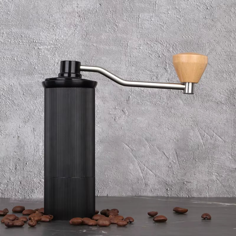 Stainless Steel Manual Coffee Grinder with Adjustable Settings for Home Use - Easy to Clean