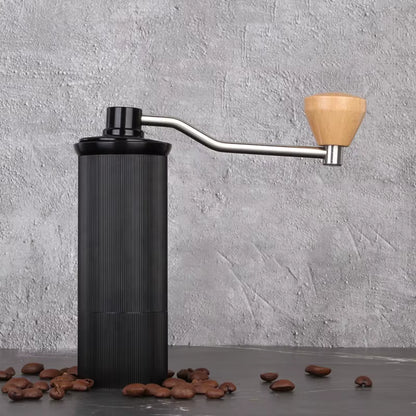 Stainless Steel Manual Coffee Grinder with Adjustable Settings for Home Use - Easy to Clean