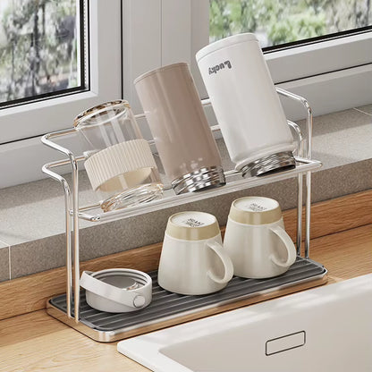 2-Layer Metal Dual Universal Drink Holder with Multifunctional Design