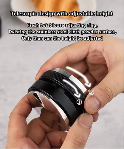 Classic Double Head Adjustable Depth Barista Distribution Tool 51/53/58Mm Espresso Tamper Set Stainless Steel Coffee Making