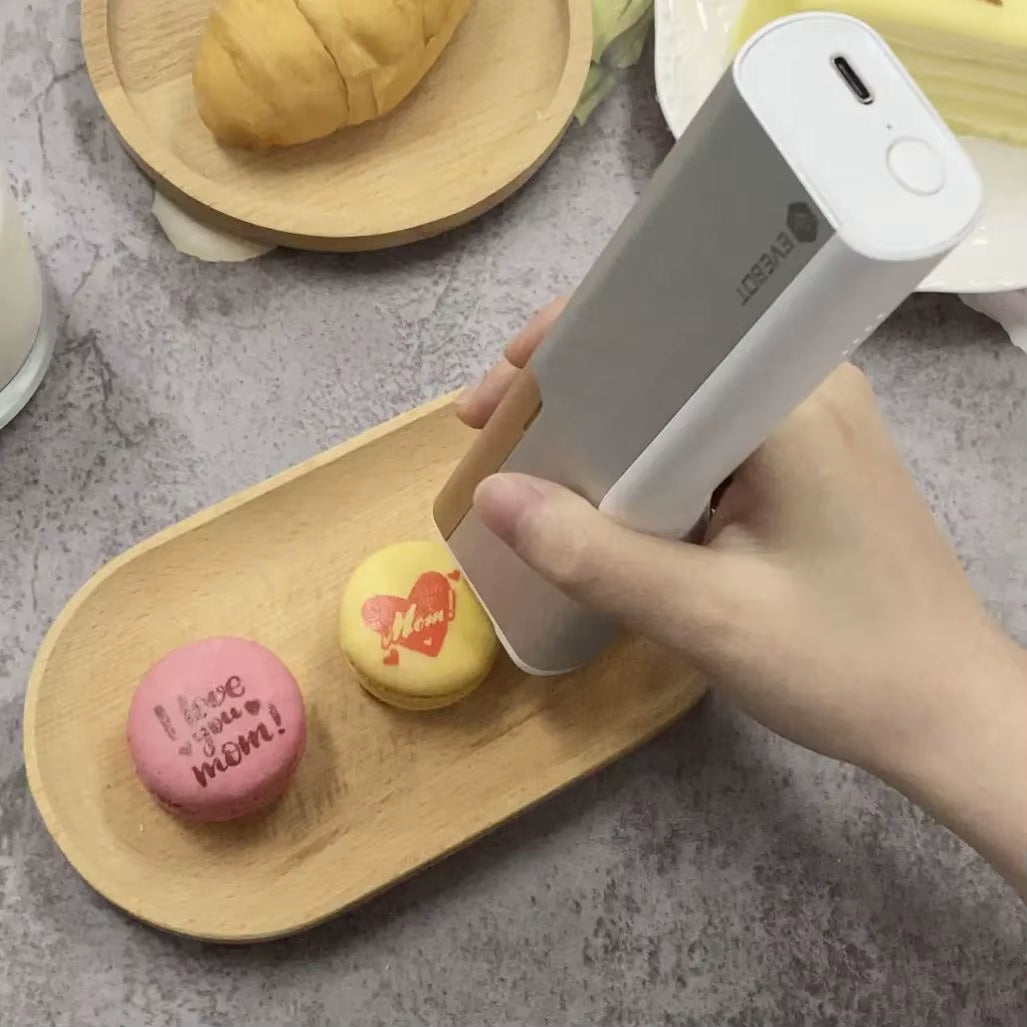 EVEBOT Handheld 3D Food Printing Pen - DIY Edible Printer for Cakes, Cookies, Bread, and Coffee Latte Art