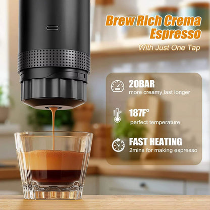 Customizable Compact Coffee Maker with Heating Function for Outdoor Applications
