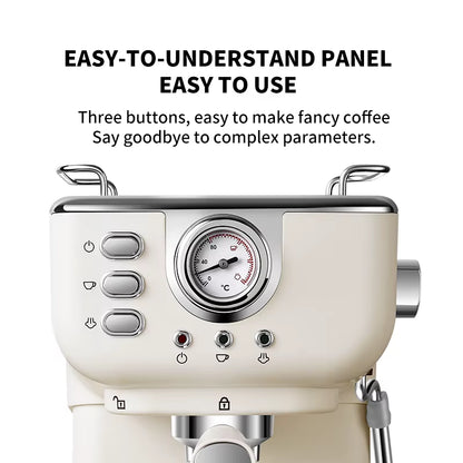 Home Gifts 20 Bar Automatic Espresso & Cappuccino Machine Stainless Steel Coffee Maker with Built-In Milk Frother