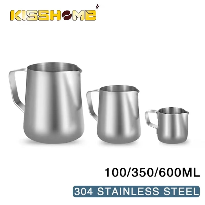 350ml Stainless Steel Camping Coffee Frothing Pitcher - Espresso Steaming and Latte Frother Cup