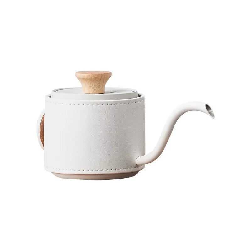 Stainless Steel Hand Brewed Coffee Pot with Hanging Ears, Portable Teapot for Outdoor Camping