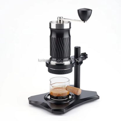 Manual Espresso Coffee Maker - Portable Handheld Machine with 9-12 Bar Pressure for Travel Use
