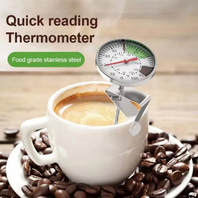 Digital Instant Read Thermometer for Food and Beverages with Metal Probe - Ideal for Baking and Cooking