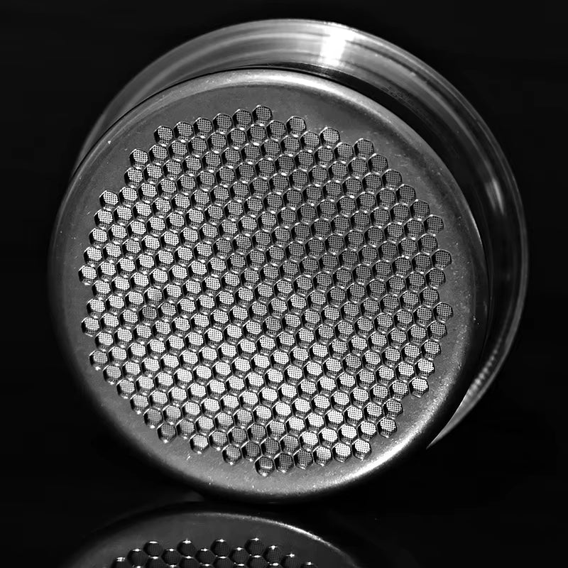 Mischief 58.5mm Honeycomb Coffee Basket with Super Fine Filter Screen for Bottomless Portafilter
