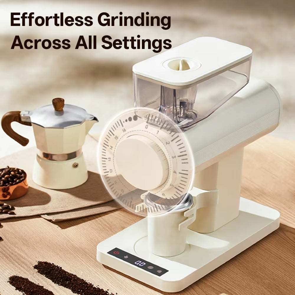 Professional Electric Coffee Grinder 64Mm Espresso Burr Grinder Low Retention Plasma Anti-Static