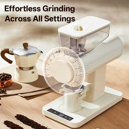 Professional Electric Coffee Grinder 64Mm Espresso Burr Grinder Low Retention Plasma Anti-Static