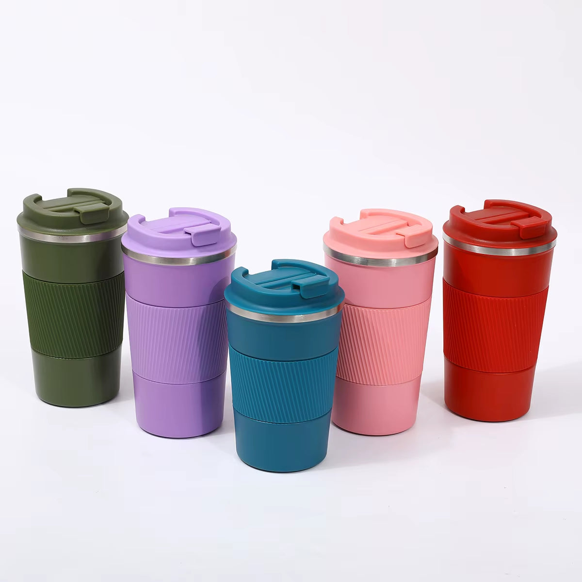 380ml Insulated Travel Coffee Mug with Leakproof Lid - Vacuum-Sealed Stainless Steel Double-Walled Thermal Car Tumbler