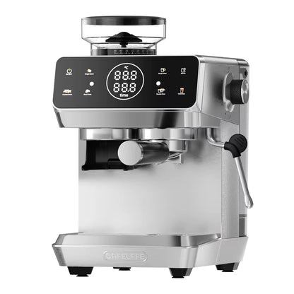 Professional All-In-One Stainless Steel Semi-Automatic Espresso Machine with 20 Bar Pressure and Hot Water System for Home and Office Use
