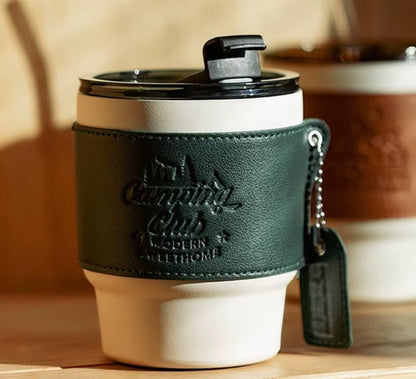350ml Insulated Travel Coffee Mugs with Lids - Reusable Espresso Cups for Hot and Cold Beverages