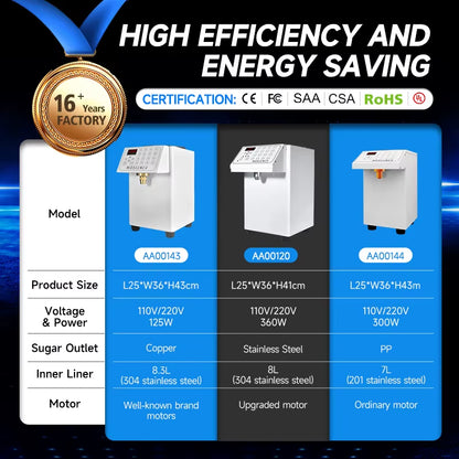 MOSEENER 16-Key Automatic Liquid Dispenser for Sugar, Fructose, Juice, Soda, and Syrup