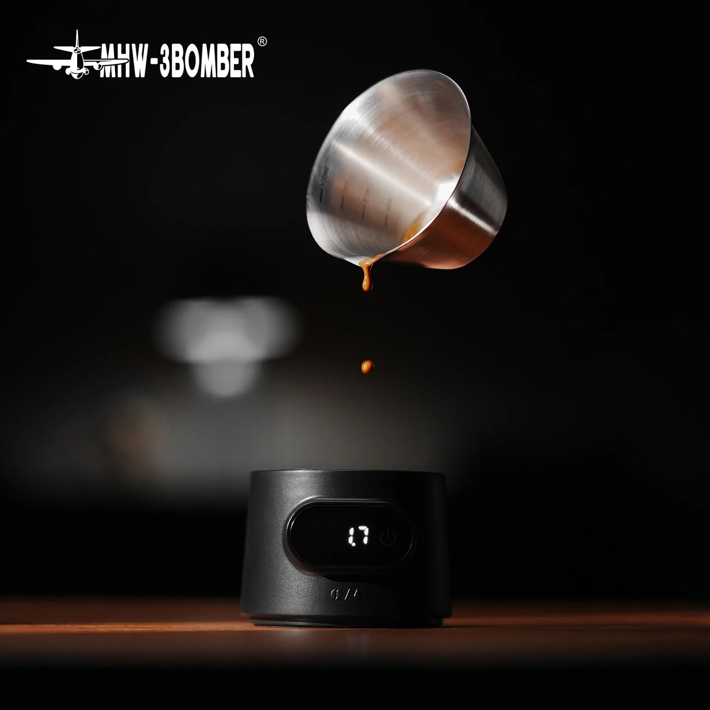 ESP High-Precision Digital Espresso Scale - 200G/0.1G with LED Display and USB Charging