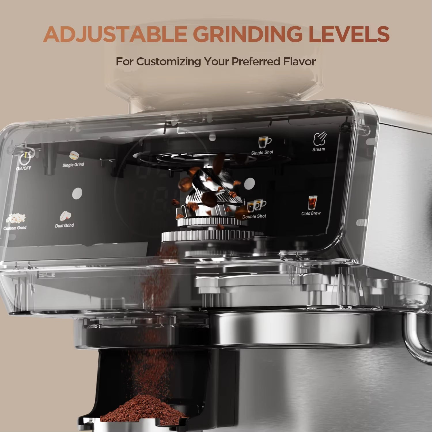 Professional All-In-One Stainless Steel Semi-Automatic Espresso Machine with 20 Bar Pressure and Hot Water System for Home and Office Use