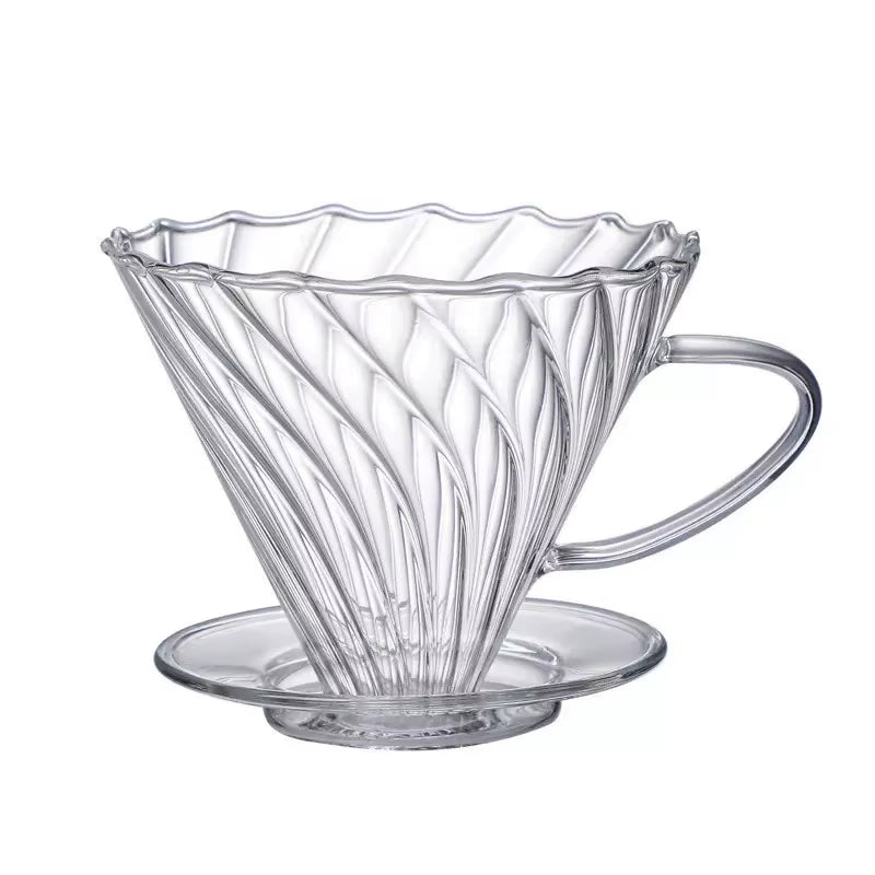 ONE COFFEE ODM Eco-Friendly Glass Carafe 550Ml Durable Handle Integrated Coffee Dripper Serving Server Tea Stocked Europe