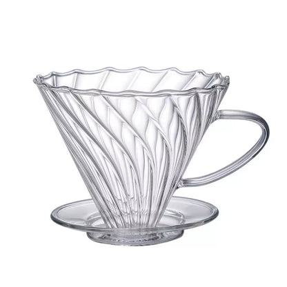 ONE COFFEE ODM Eco-Friendly Glass Carafe 550Ml Durable Handle Integrated Coffee Dripper Serving Server Tea Stocked Europe