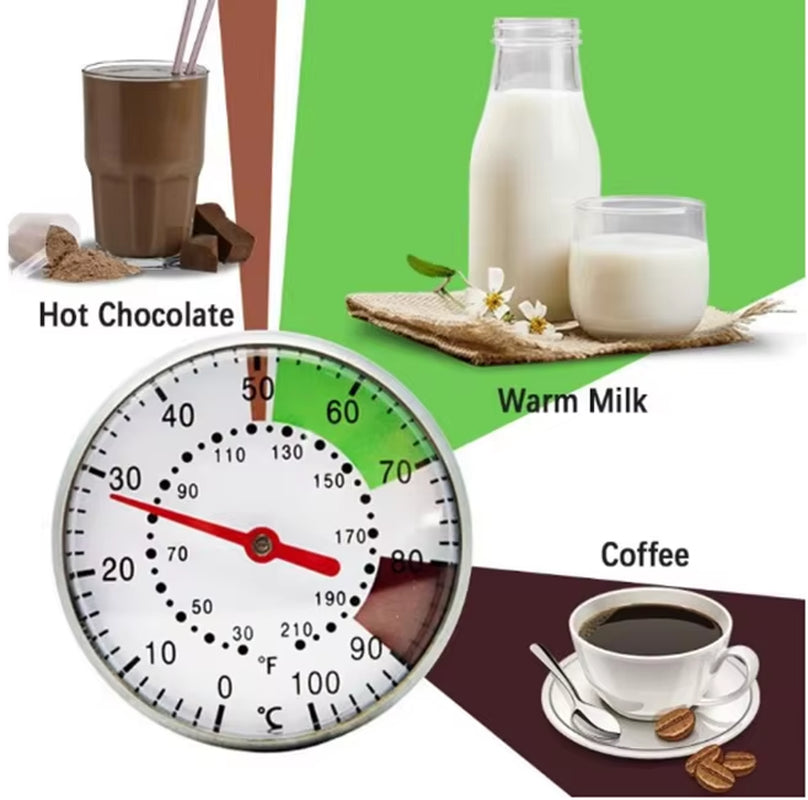 Digital Instant Read Thermometer for Food and Beverages with Metal Probe - Ideal for Baking and Cooking