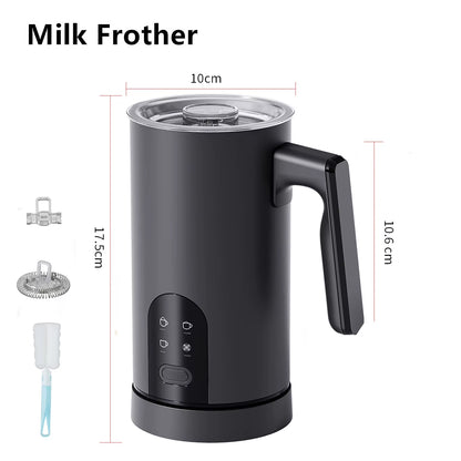 350ML Milk Steamer Dual Use Automatic Cold Foam Maker Espresso Barista Tools 4 Modes Electric Coffee White Milk Frother Machine
