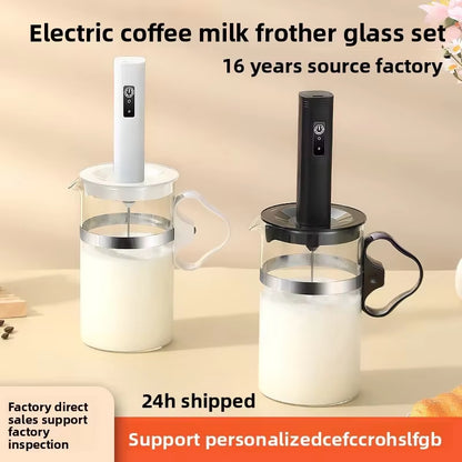 Fushida Automatic Handheld Electric Coffee and Milk Frother with Battery and USB Power Source
