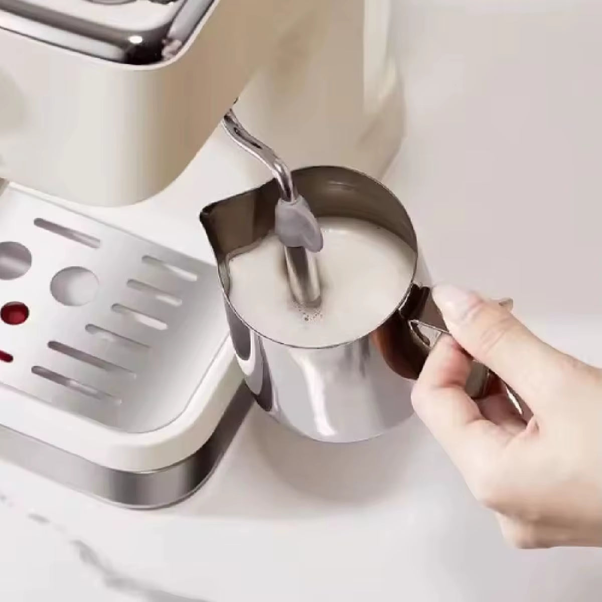 Home Gifts 20 Bar Automatic Espresso & Cappuccino Machine Stainless Steel Coffee Maker with Built-In Milk Frother