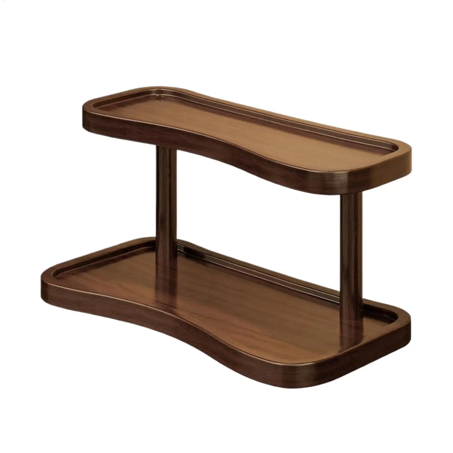 2-Tier Wooden Desktop Organizer for Cosmetics, Beverage Mugs, and Fragrance Display