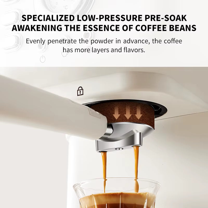 Home Gifts 20 Bar Automatic Espresso & Cappuccino Machine Stainless Steel Coffee Maker with Built-In Milk Frother