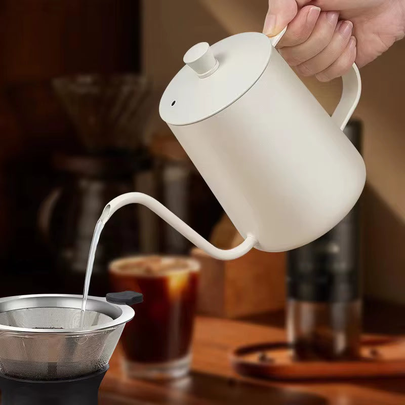 350ML Stainless Steel Hand Drip Pour over Coffee Maker with Lid