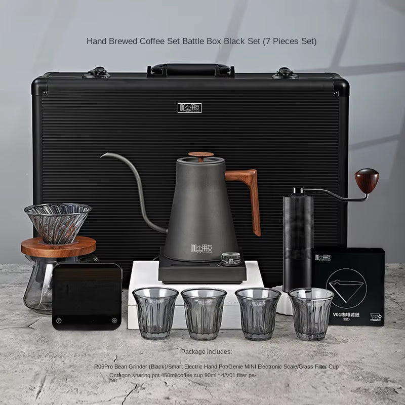 Hot Sale Coffee Hand-Made Set Travel Gift Grinder Machine Portable Set Pour over Coffee Hand-Brewed Pot for Outdoor