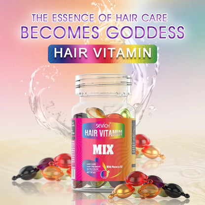 Hair Vitamin Capsule Serum - Advanced Keratin Complex for Repairing Damaged Hair and Promoting Smoothness