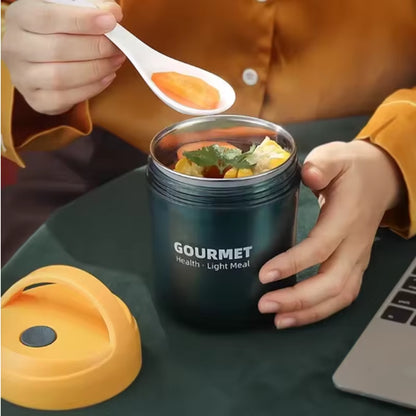 500Ml Camping Portable Stainless Steel Thermal Hot Porridge Cup Food Container Drink Bottle with Lid Soup Cup Breakfast Mug