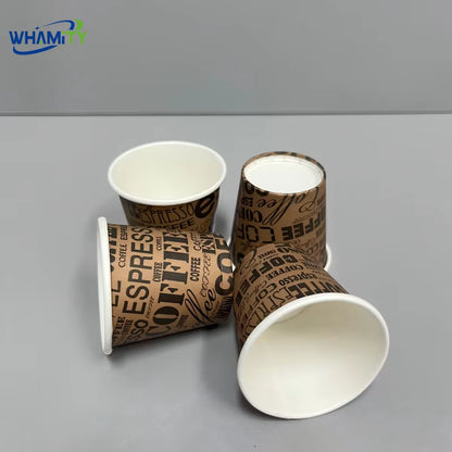 Factory Price Disposable 2.5Oz Coffee Cups Compostable Biodegradable Bubble Tea Juice Beverage Paper Stock Cups