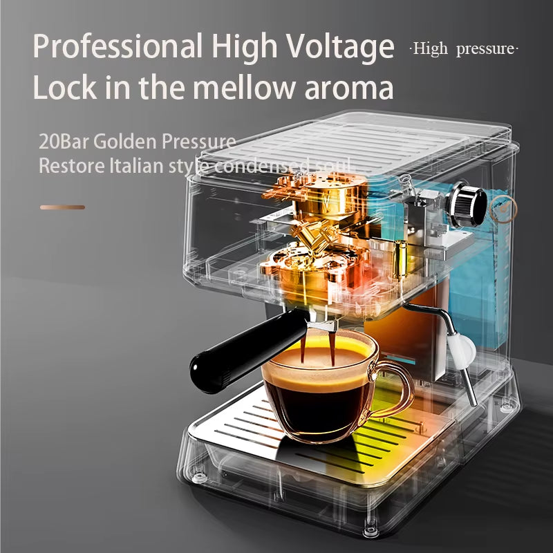 Hot OEM Professional Espresso Machine Home/Commercial Coffee Maker Cappuccino with Steam Wand