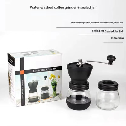 Manual Coffee Bean Grinder for Home Use - Compact Handcrafted Grinding Machine