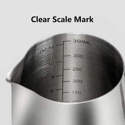 350ml Stainless Steel Camping Coffee Frothing Pitcher - Espresso Steaming and Latte Frother Cup
