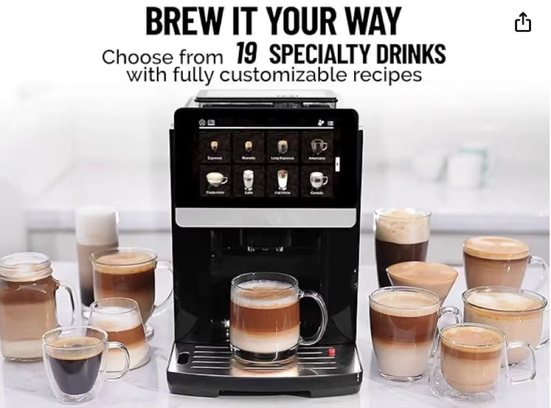 2025 Super Fully-Automatic Espresso Coffee Machine with 19 Drinks