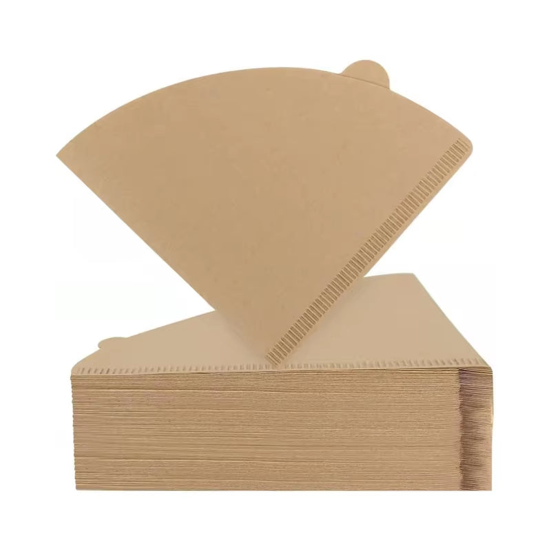 Wholesale 100-Pack Unbleached Natural Coffee Cone Filters for Home, Travel, and Office Applications