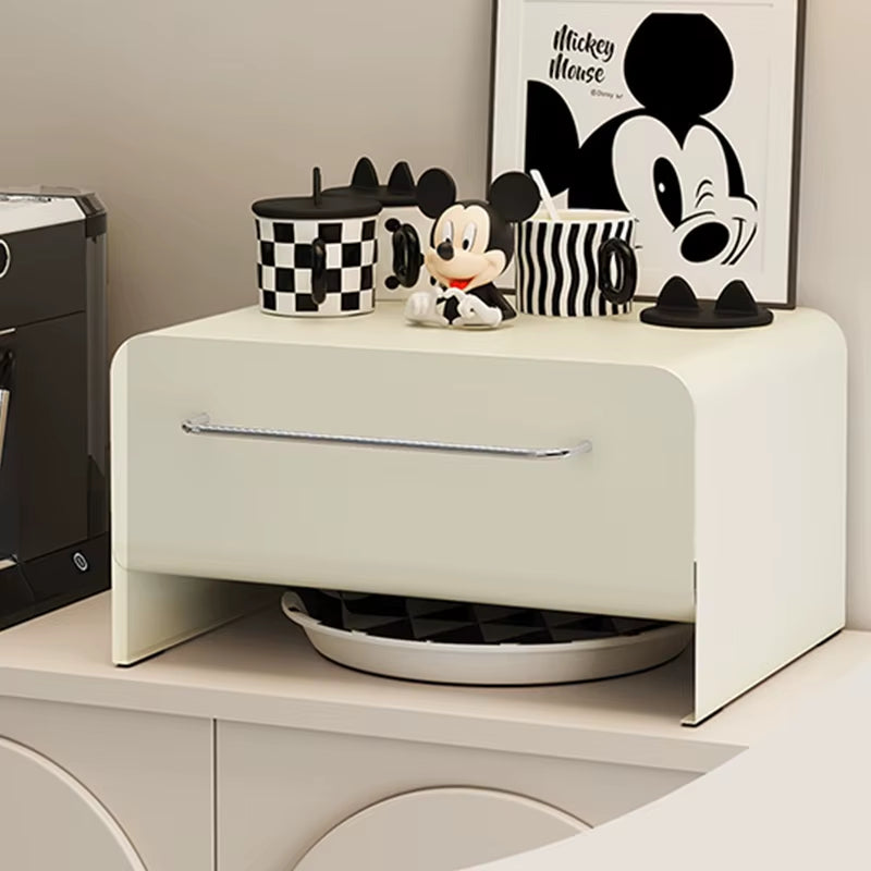 Metal Coffee Machine Stand with Cup Holder and Sugar Box Rack for Living Room and Desktop Storage Solutions