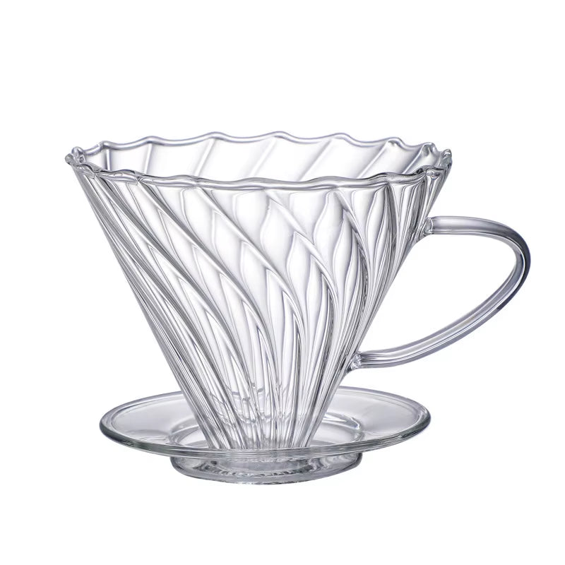 ONE COFFEE ODM Eco-Friendly Glass Carafe 550Ml Durable Handle Integrated Coffee Dripper Serving Server Tea Stocked Europe