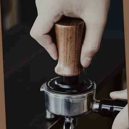 BEARR Coffee Tamper Double Spring Coffee Powder Walnut Handle Constant Pressure Springcoffeetamper 51/53/53.7/58.35 Barista Tool